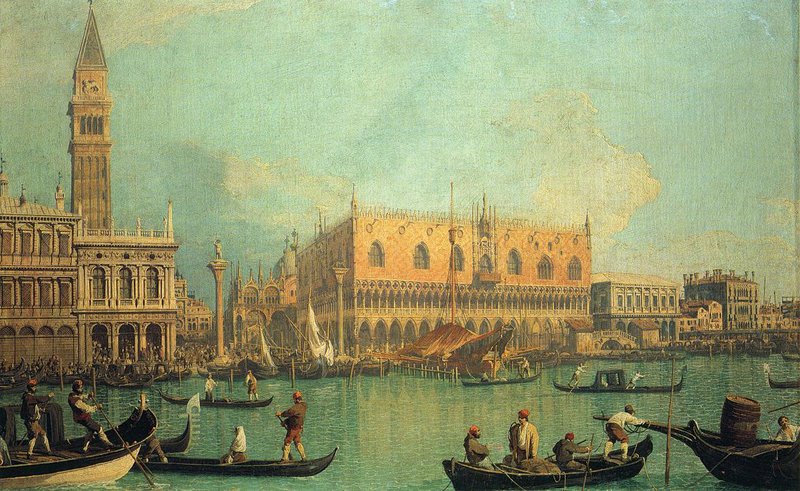 Canaletto The Doge S Palace With The Piazza Di San Marco canvas print