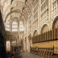 Canaletto el interior de la capilla de Enrique VII en