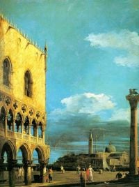 Canaletto Die Piazzetta in Richtung San Giorgio Maggiore