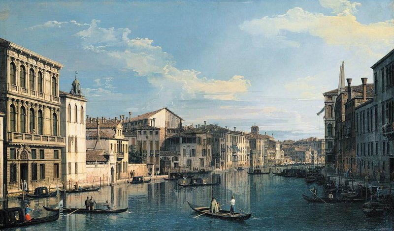 Canaletto Venice- The Grand Canal From Palazzo Flangini To The Church Of San Marcuola canvas print