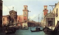 Canaletto View Of The Entrance To The Arsenal canvas print