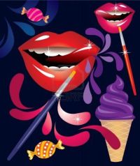Candy Lips canvas print