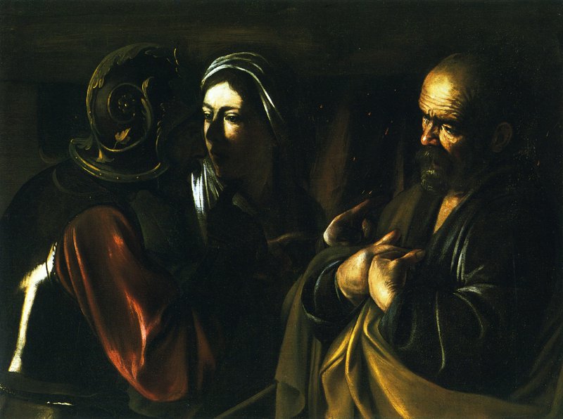 Caravaggio Denial Of Saint Peter canvas print