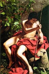 Caravaggio John The Baptist - 1598