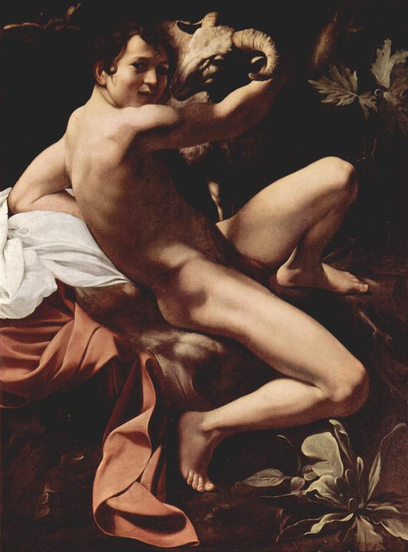 Caravaggio John The Baptist - 1602 canvas print