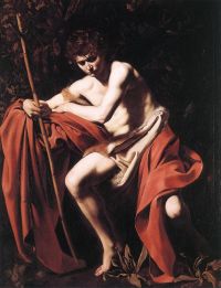 Caravaggio John The Baptist - 1604 canvas print