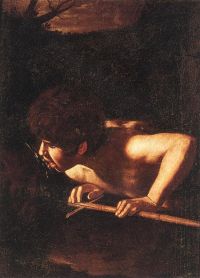 Caravaggio John The Baptist - 1608 canvas print