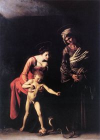 Caravaggio Madonna And Child With St. Anne canvas print