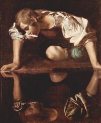 Caravaggio Narcissus canvas print