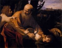 Caravaggio Sacrifice Of Isaac - 1602 canvas print