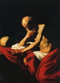 Caravaggio Der heilige Hieronymus in Meditation
