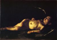 Caravaggio Sleeping Cupid canvas print