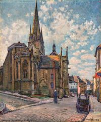 Cariot Gustave Eglise Guingamp Rue Notre Dame 1918 Leinwanddruck