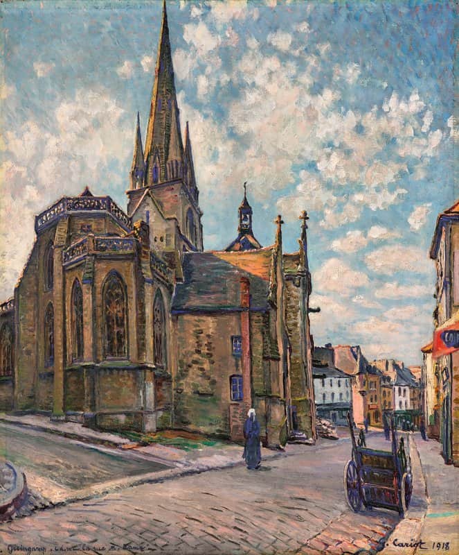 Cariot Gustave Eglise Guingamp Rue Notre Dame 1918 canvas print