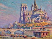 Cariot Gustave Studie von Notre Dame aus Port Aux Vins 1899
