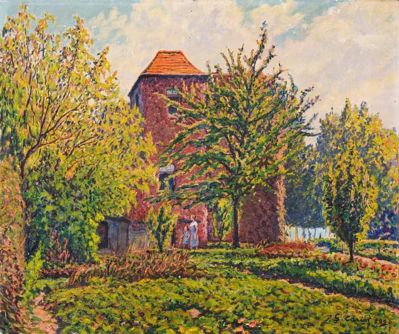 Cariot Gustave Femme Et Enfant Dans Un Jardin 1920 canvas print