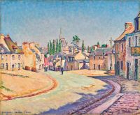 Cariot Gustave Guingamp   La Place St Michel 1918 canvas print