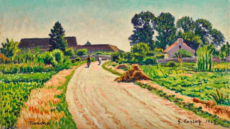 Cariot Gustave Le Chemin Mandres 1945 canvas print