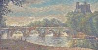 Cariot Gustave Le Pont Royal Paris Ca. 1900 Leinwanddruck