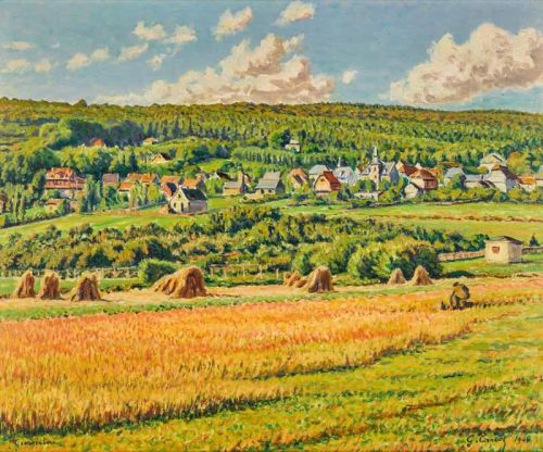 Cariot Gustave Le Village De Georgenborn 1946 canvas print