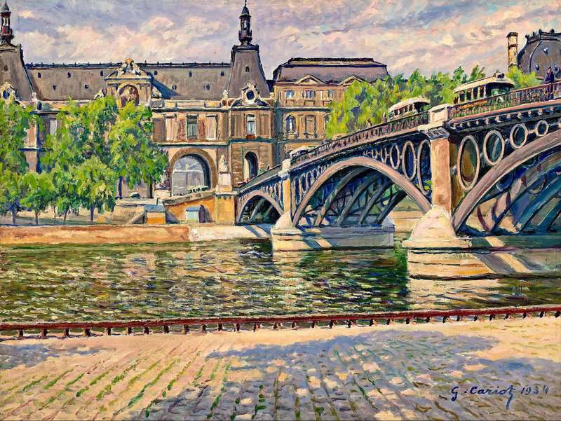 Cariot Gustave Pont Du Carrousel 1934 canvas print