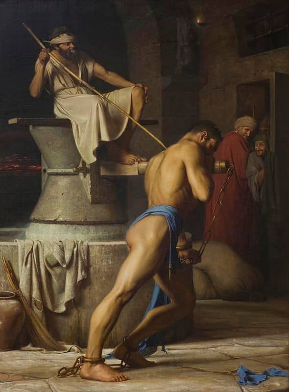 Tableaux sur toile, Carl Bloch Samson과 The Philistines 1863의 복제