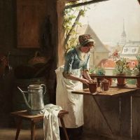 كارل هنريك نوردنبرغ امرأة في نافذة 1885