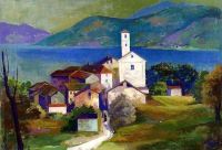 Carl Hofer Paesaggio italiano Agnuzzo 1936