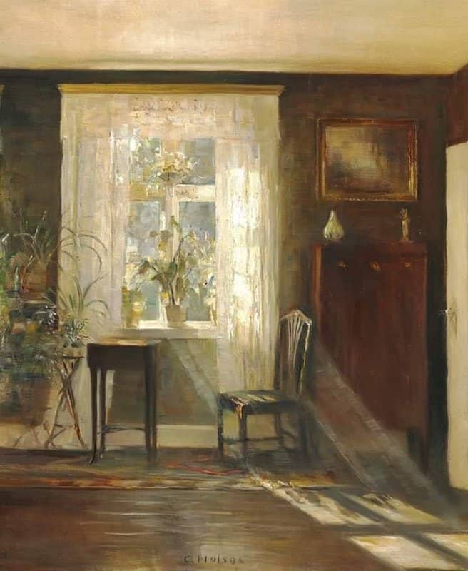 Tableaux sur toile, Carl Holsoe Sunshine In The Living Room 재현
