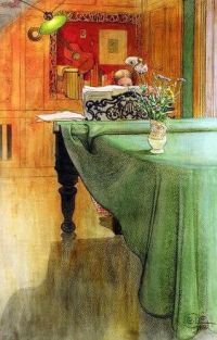 Cuadro Carl Larsson Brita al piano 1908