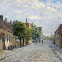 Carl Martin Soya-jensen Vista de una calle del pueblo