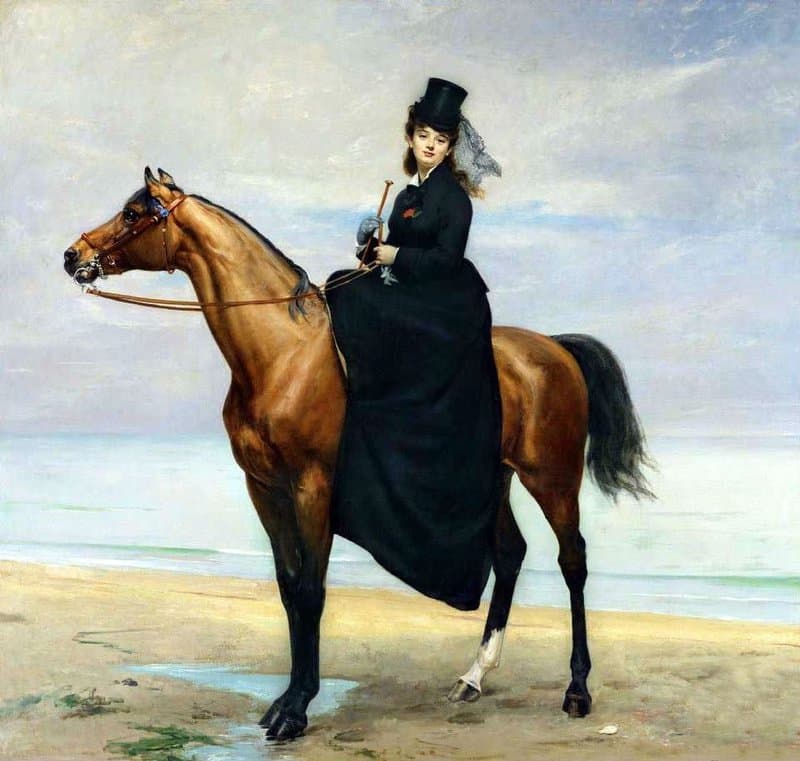Carolus Duran Emile Auguste Au Bord De La Mer Mlle. Croizette En Costume D Amazon 1873 canvas print