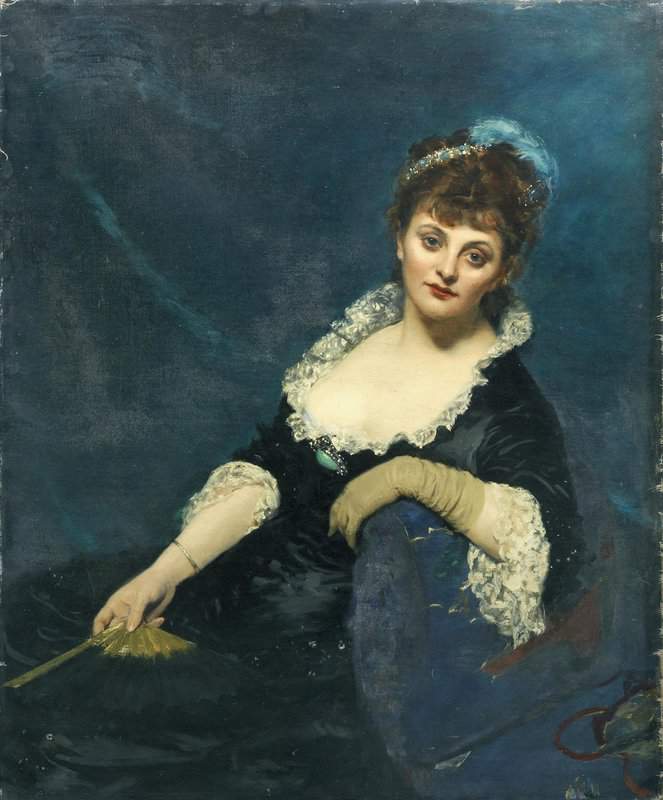 Carolus Duran Emile Auguste Portrait Of Mrs Harry Vane Milbank Nee Alice Sidonie Van Den Bergh 1877 canvas print