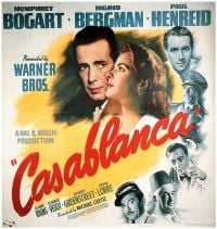 Stampa su tela del poster del film Casablanca 1942v2
