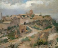Casas I Carbo Ramon Tyhe Landscape Of Tamarit canvas print