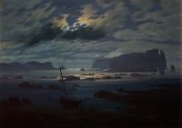 Cuadro Caspar David Friedrich El mar del Norte a la luz de la luna