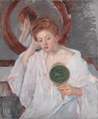그녀의 화장대에서 Cassatt Mary Denise Ca. 1908 09