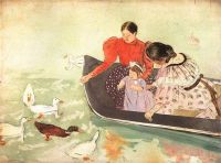 Cassatt Mary Feeding The Ducks Ca. 1895 canvas print