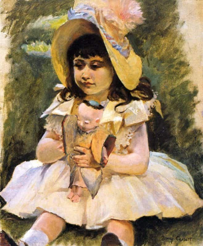 Cassatt Mary Little Girl With A Japanese Doll Ca. 1892 canvas print