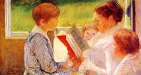 Cassatt Mary Mrs. Cassatt liest ihren Enkelkindern 1880 vor
