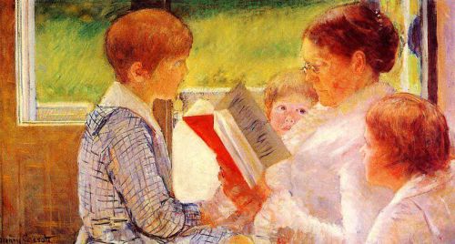 Cassatt Mary Mrs Cassatt Reading To Her Grandchildren 1880 canvas print