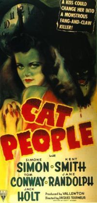 Póster de la película Cat People, impresión en lienzo