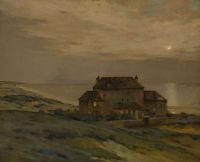 Cazin Jean Charles Moonlight By The Sea Ca. 1889 canvas print