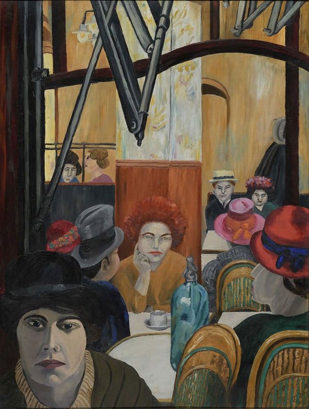 Tableaux sur toile, Cedric Morris 재생산. 카페 드 라 로통드 파리. 1924년