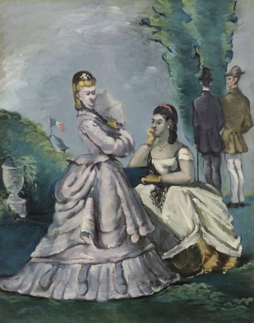 Cezanne Paul La Conversation 1870 71 canvas print