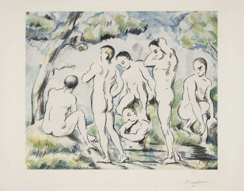 Cezanne Paul Les Baigneurs canvas print