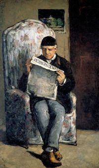 Cezanne Paul The Artist S Father Reading L Evenement 1866 canvas print