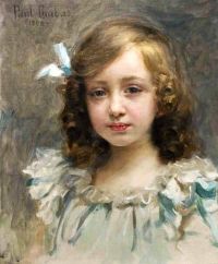 Chabas Paul Emile Girl With A Blue Ribbon canvas print