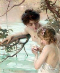 Chabas Paul Emile Mother And Child Bathing canvas print