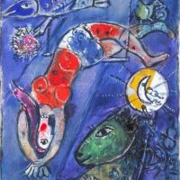 Chagall Le Cirque Bleu Original
